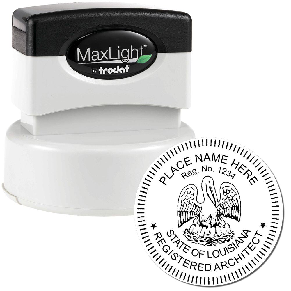 Premium MaxLight Pre-Inked Louisiana Architectural Stamp Main Image
