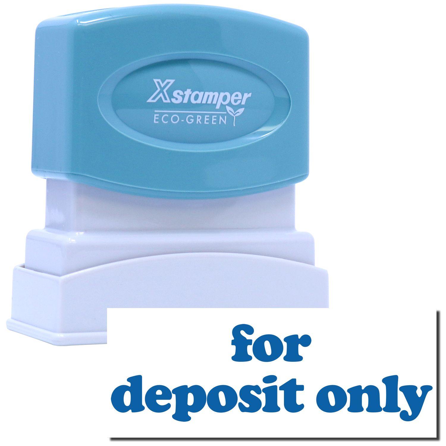 Bold Blue For Deposit Only Xstamper Stamp Main Image