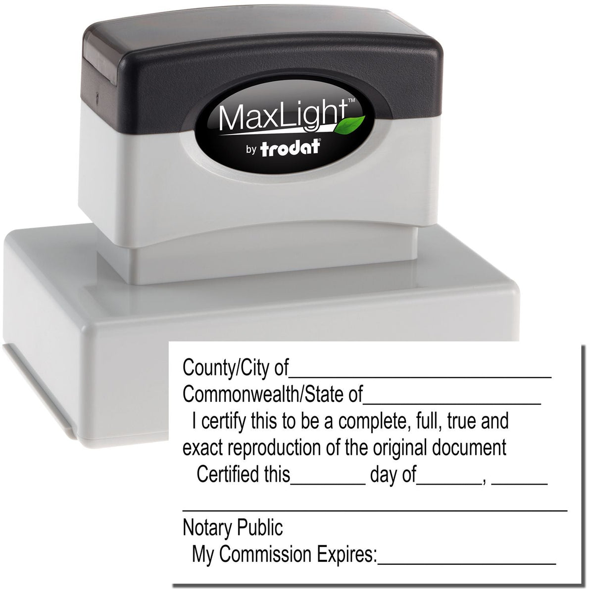 MaxLight Pre-Inked Certified Copy Stamp Main Image