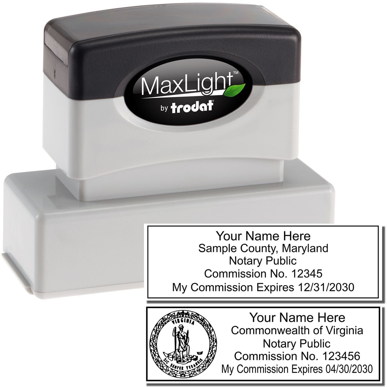 MaxLight Pre-Inked State Seal Notary Stamp Main Image
