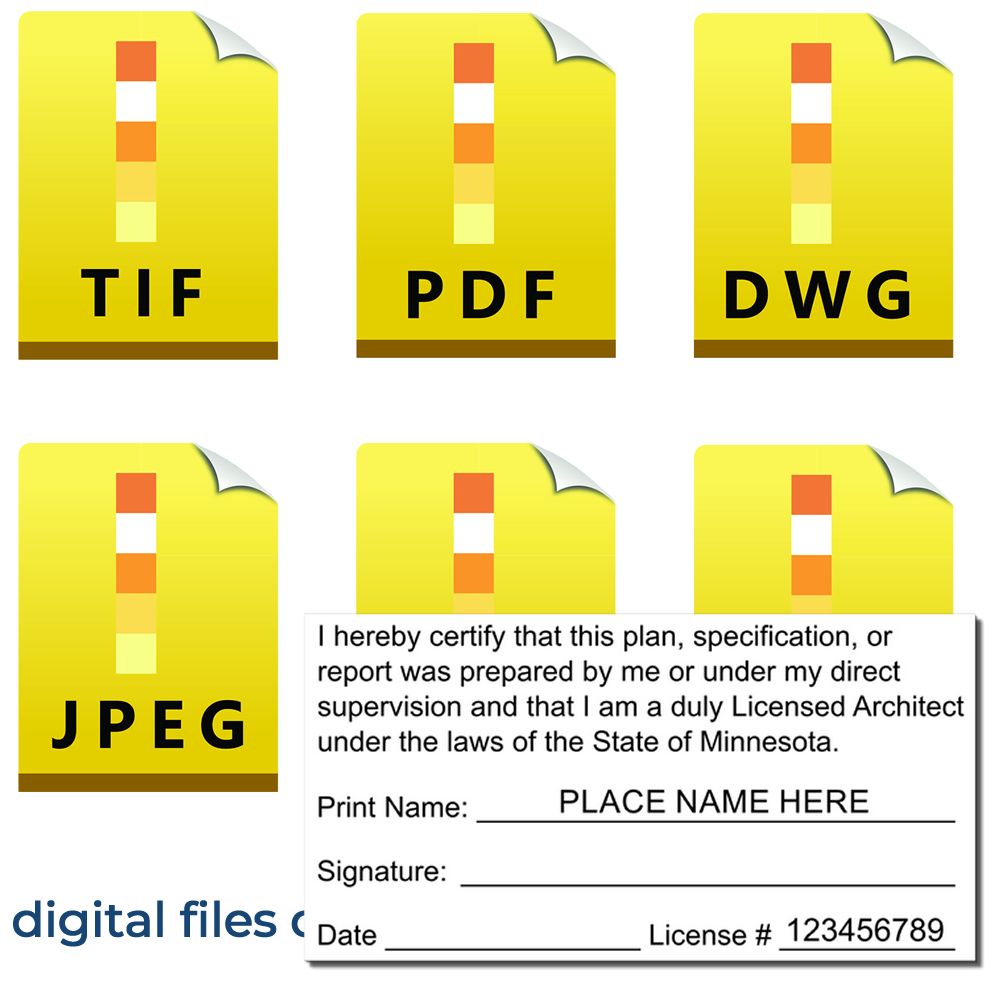 Digital Minnesota Architect Stamp, Electronic Seal for Minnesota Architect Main Image