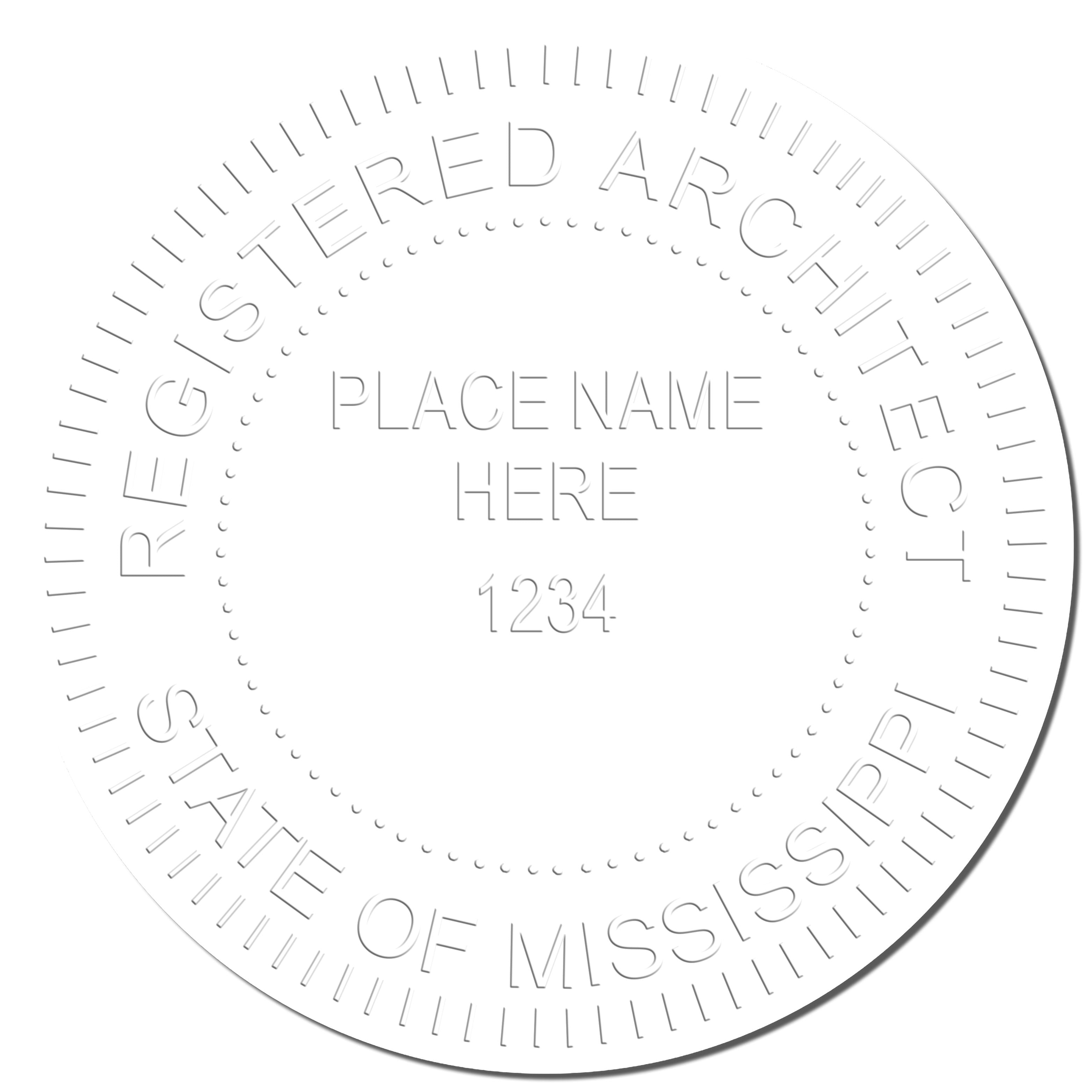 This paper is stamped with a sample imprint of the Hybrid Mississippi Architect Seal, signifying its quality and reliability.