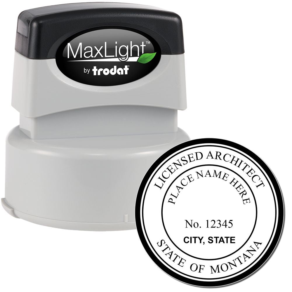 Premium MaxLight Pre-Inked Montana Architectural Stamp Main Image