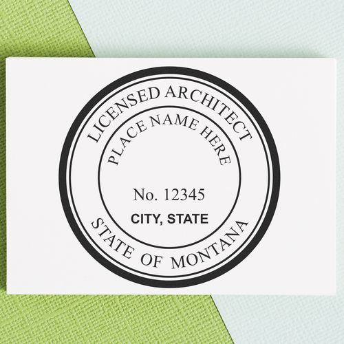 Premium MaxLight Pre-Inked Montana Architectural Stamp Feature Photo