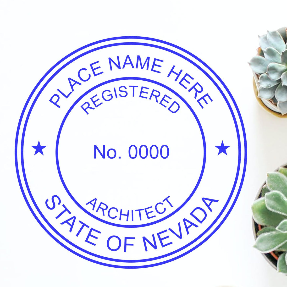 Self-Inking Nevada Architect Stamp Lifestyle Photo