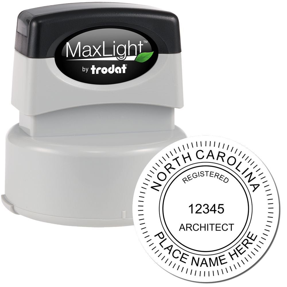 Premium MaxLight Pre-Inked North Carolina Architectural Stamp Main Image