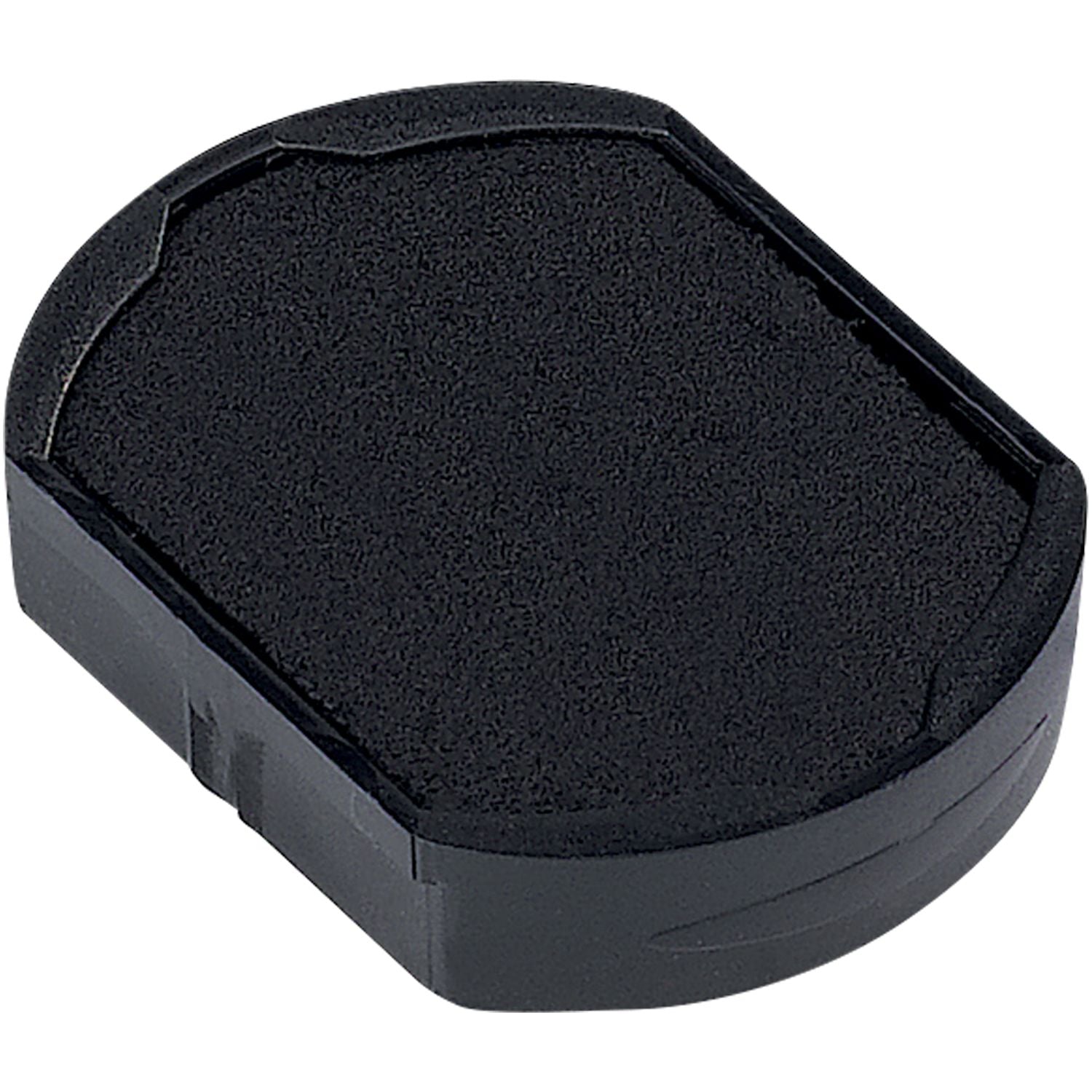 One Color Replacement Ink Pad for 46125 and 46025 Trodat Stamps, black, rectangular shape with rounded edges, isolated on white background.