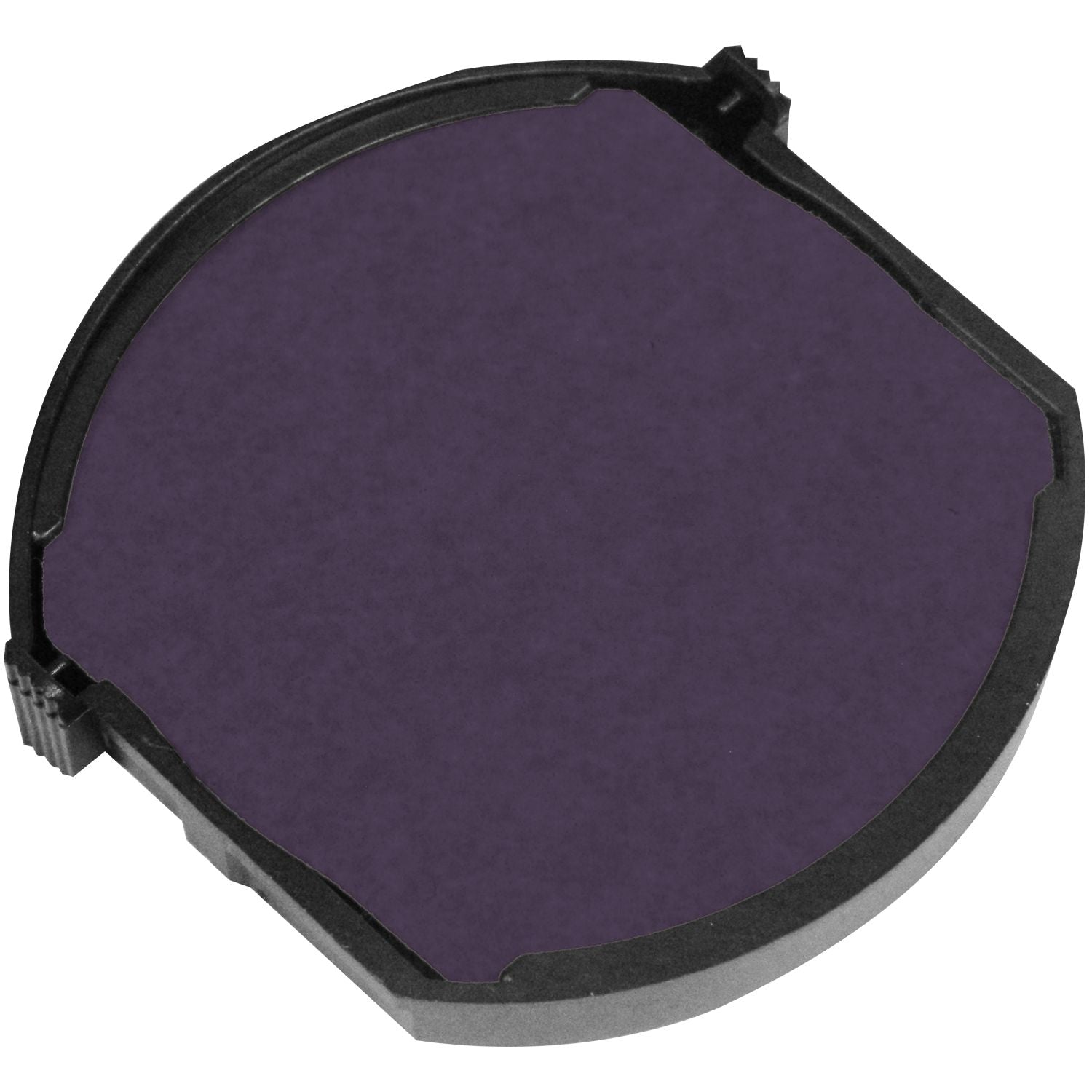 One Color Replacement Ink Pad for 4642 Trodat Stamp in purple, shown in a circular shape with a black plastic casing.