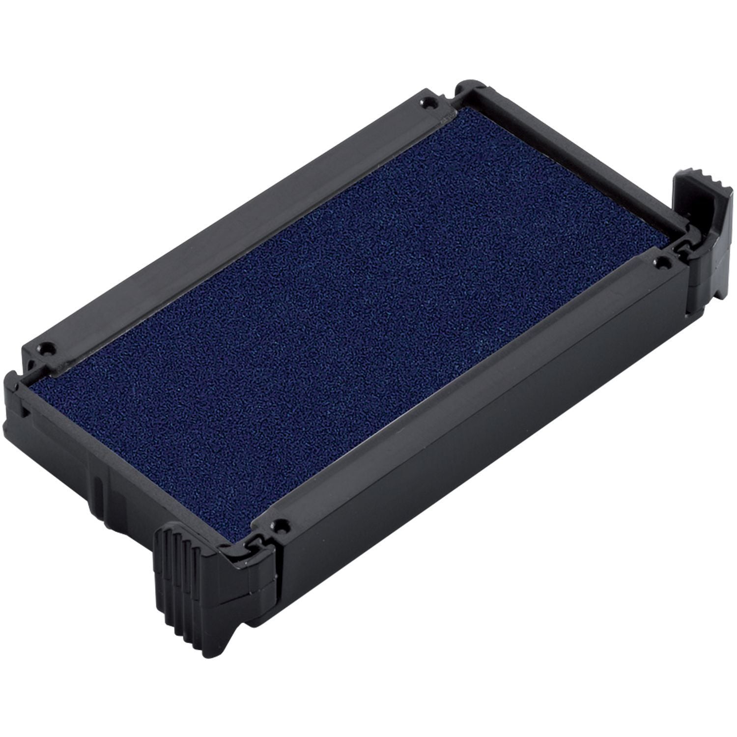 One Color Replacement Ink Pad for 4910 Trodat Stamp, shown in blue, with a black plastic casing, suitable for various Trodat models.