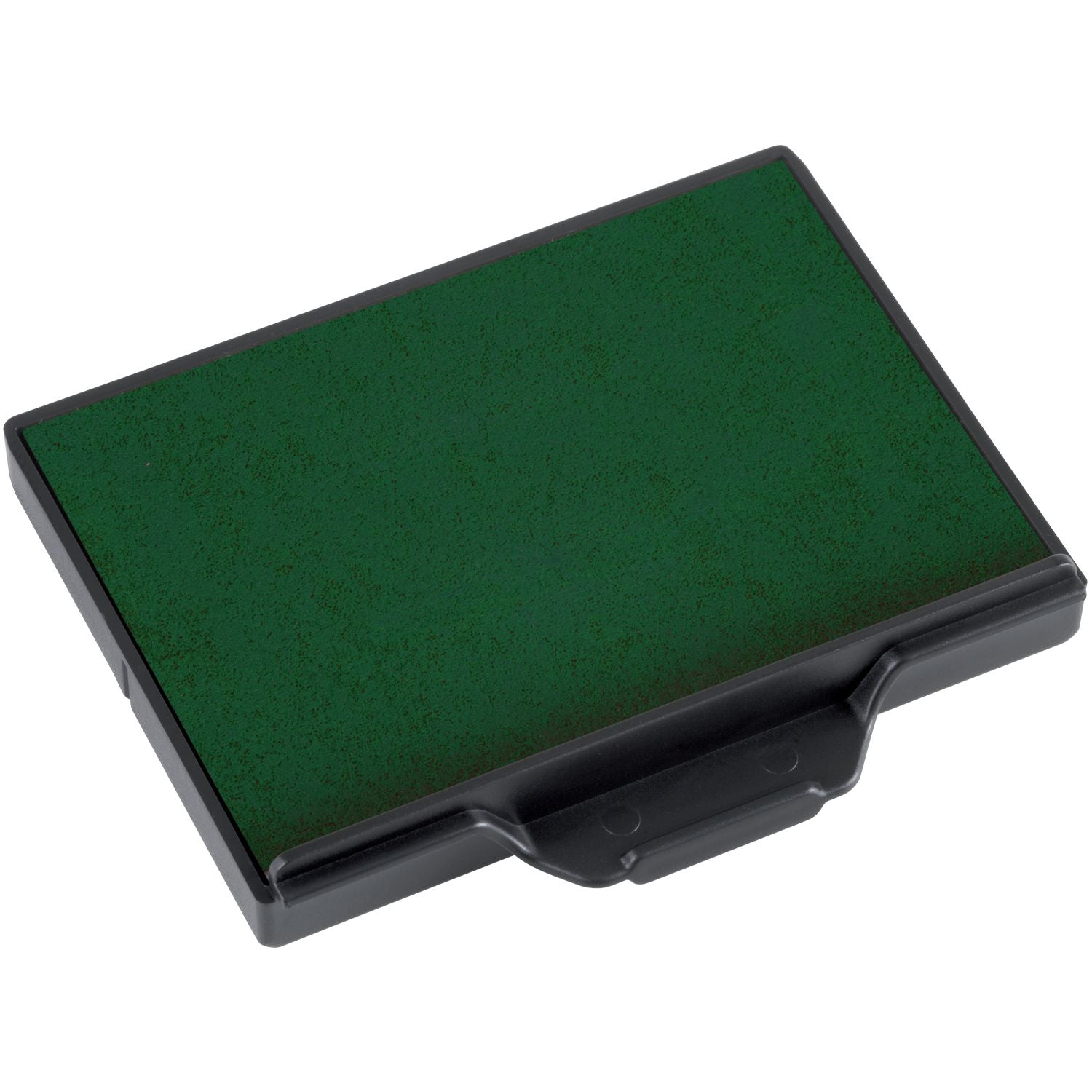 One Color Replacement Ink Pad for 5208 and 5480 Trodat Stamps, green ink pad in a black plastic casing.