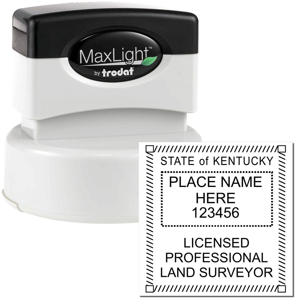 Premium MaxLight Pre-Inked Kentucky Surveyors Stamp Main Image
