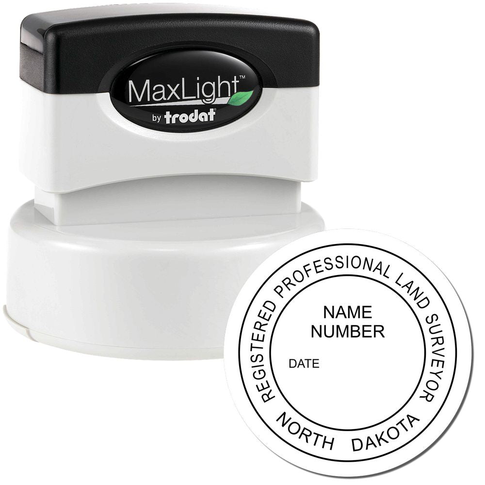 Premium MaxLight Pre-Inked North Dakota Surveyors Stamp Main Image