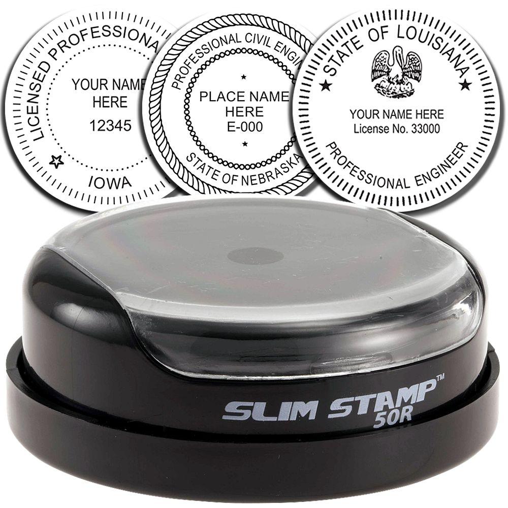 Professional Engineer Slim Pre Inked Rubber Stamp Of Seal 3007Eng Main Image