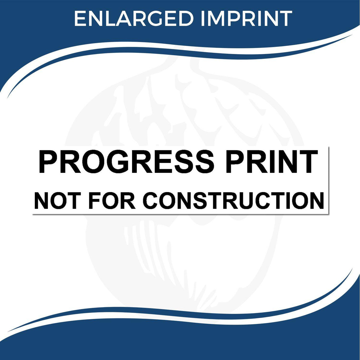 Progress Print Stamp 3046 Enlarged Imprint