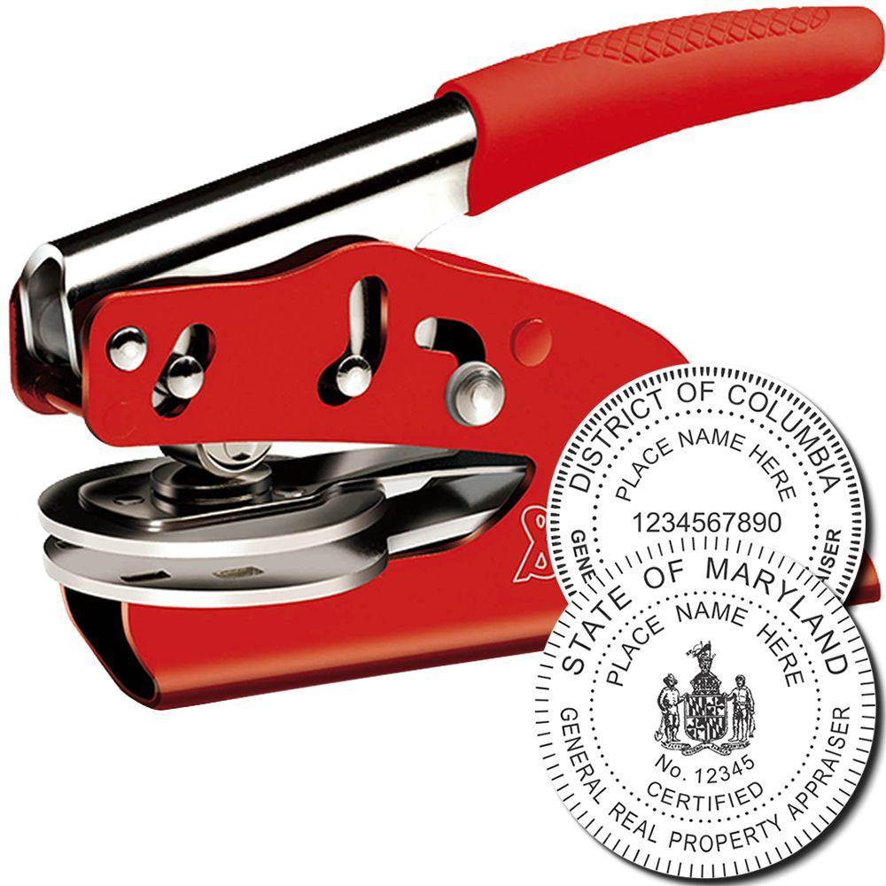 Real Estate Appraiser Red Soft Seal Embosser - Engineer Seal Stamps - Embosser Type_Handheld, Embosser Type_Soft Seal, Type of Use_Professional