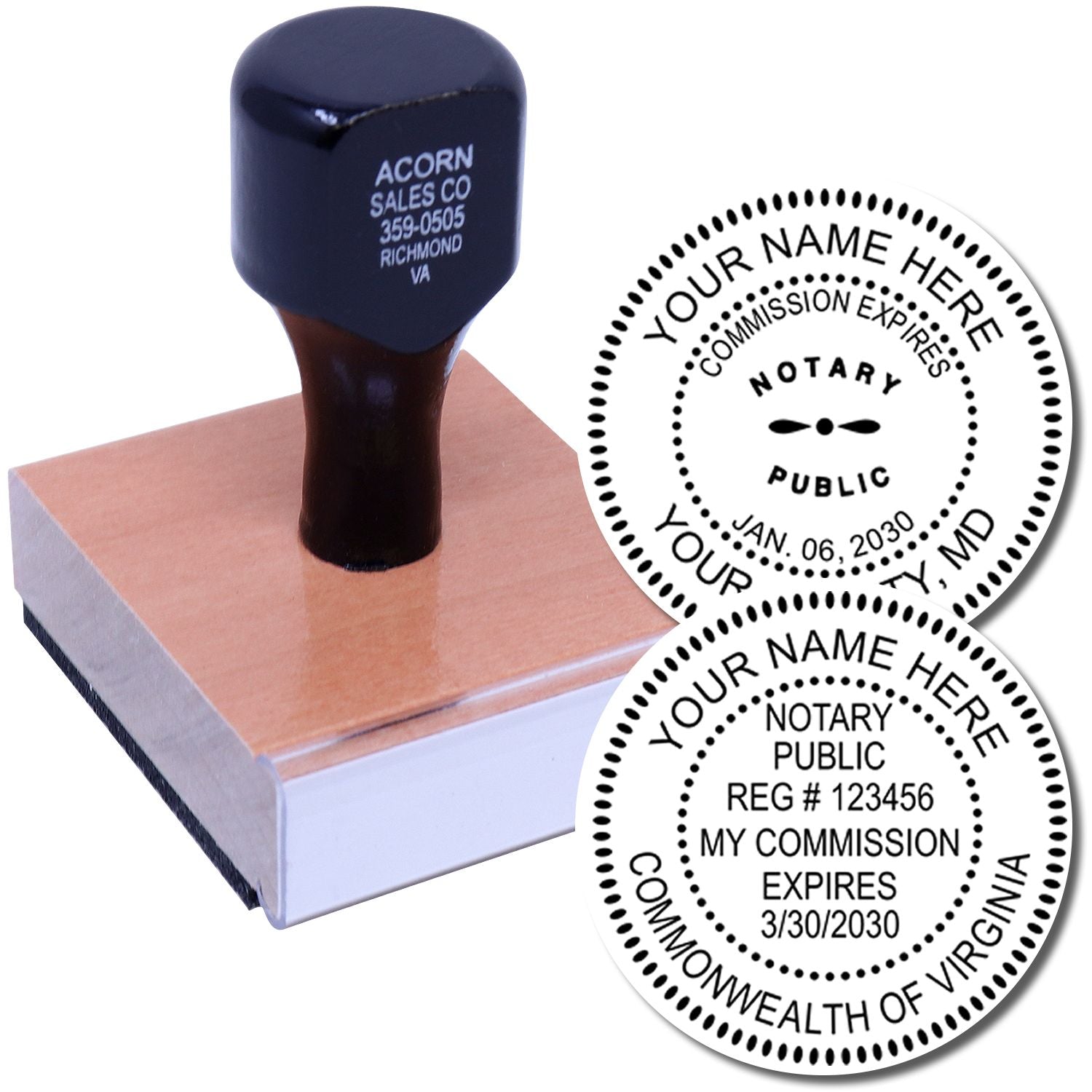 Regular Round Rubber Notary Seal Stamp | ESS