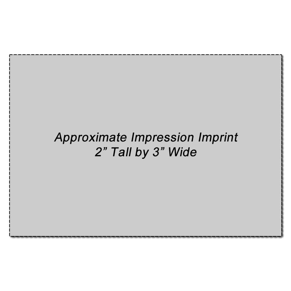 Impression Area for Regular Rubber Stamp Size 2 x 3