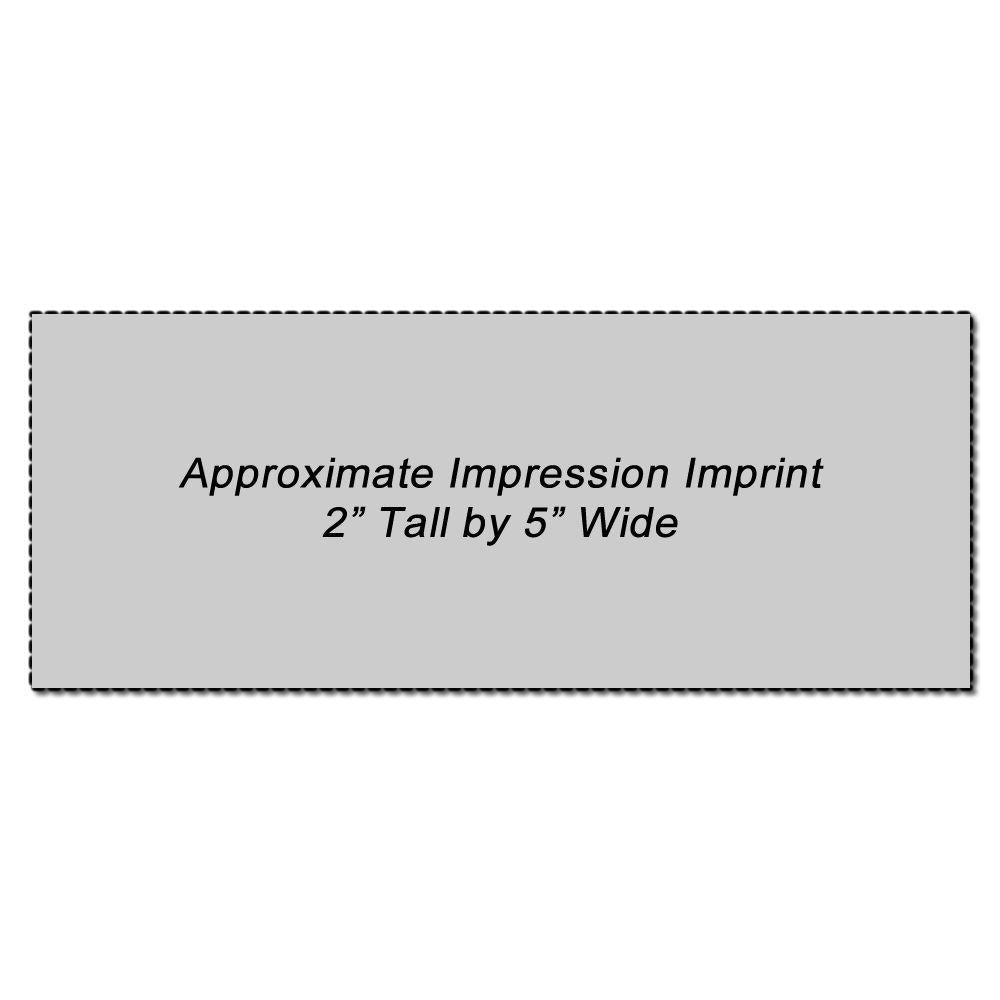 Impression Area for Regular Rubber Stamp Size 2 x 5