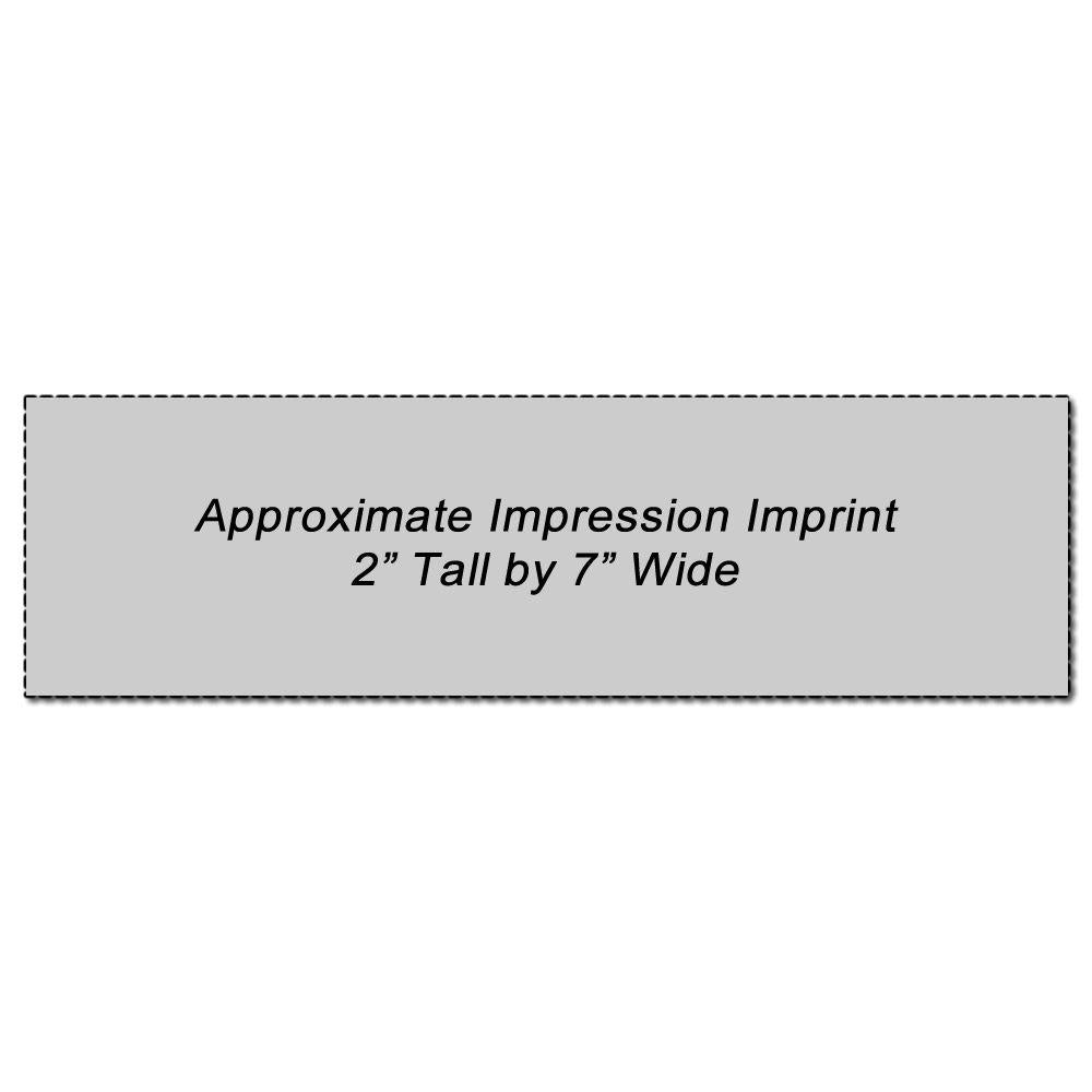 Impression Area for Regular Rubber Stamp Size 2 x 7
