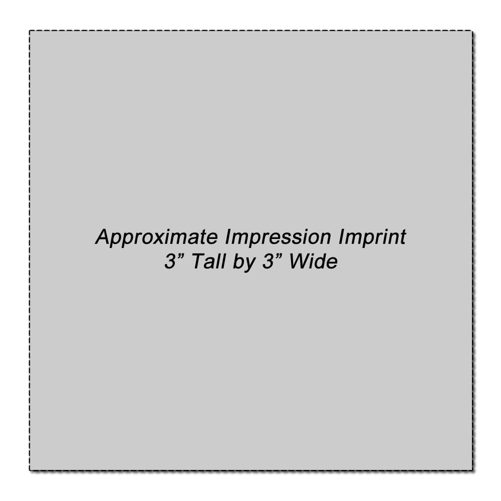 Impression Area for Regular Rubber Stamp Size 3 x 3