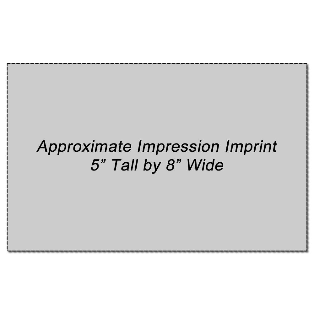 Impression Area for Regular Rubber Stamp Size 5 x 8
