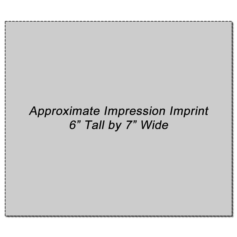 Impression Area for Regular Rubber Stamp Size 6 x 7