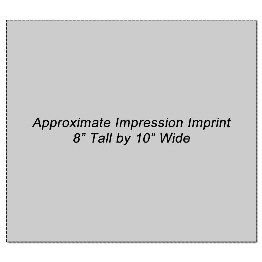 Impression Area for Regular Rubber Stamp Size 8 x 10