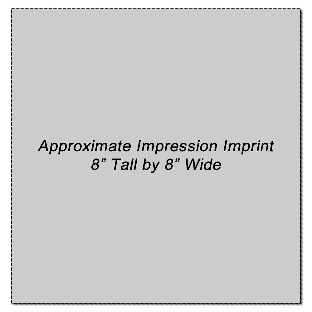 Impression Area for Regular Rubber Stamp Size 8 x 8