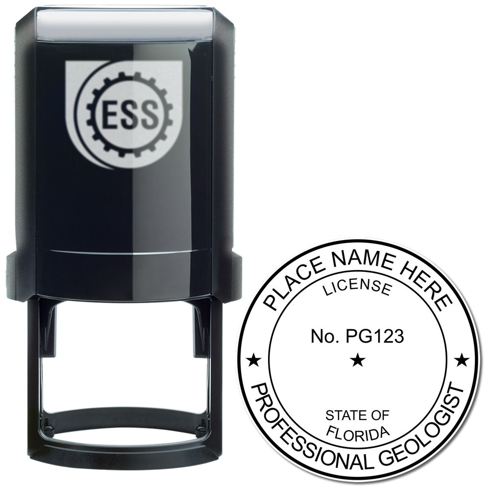 The main image for the Self-Inking Florida Geologist Stamp depicting a sample of the imprint and imprint sample