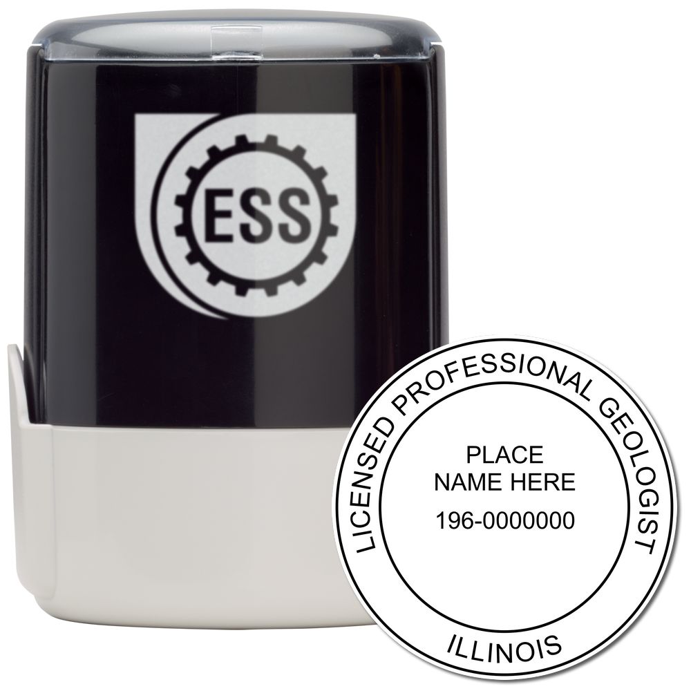 The main image for the Self-Inking Illinois Geologist Stamp depicting a sample of the imprint and imprint sample