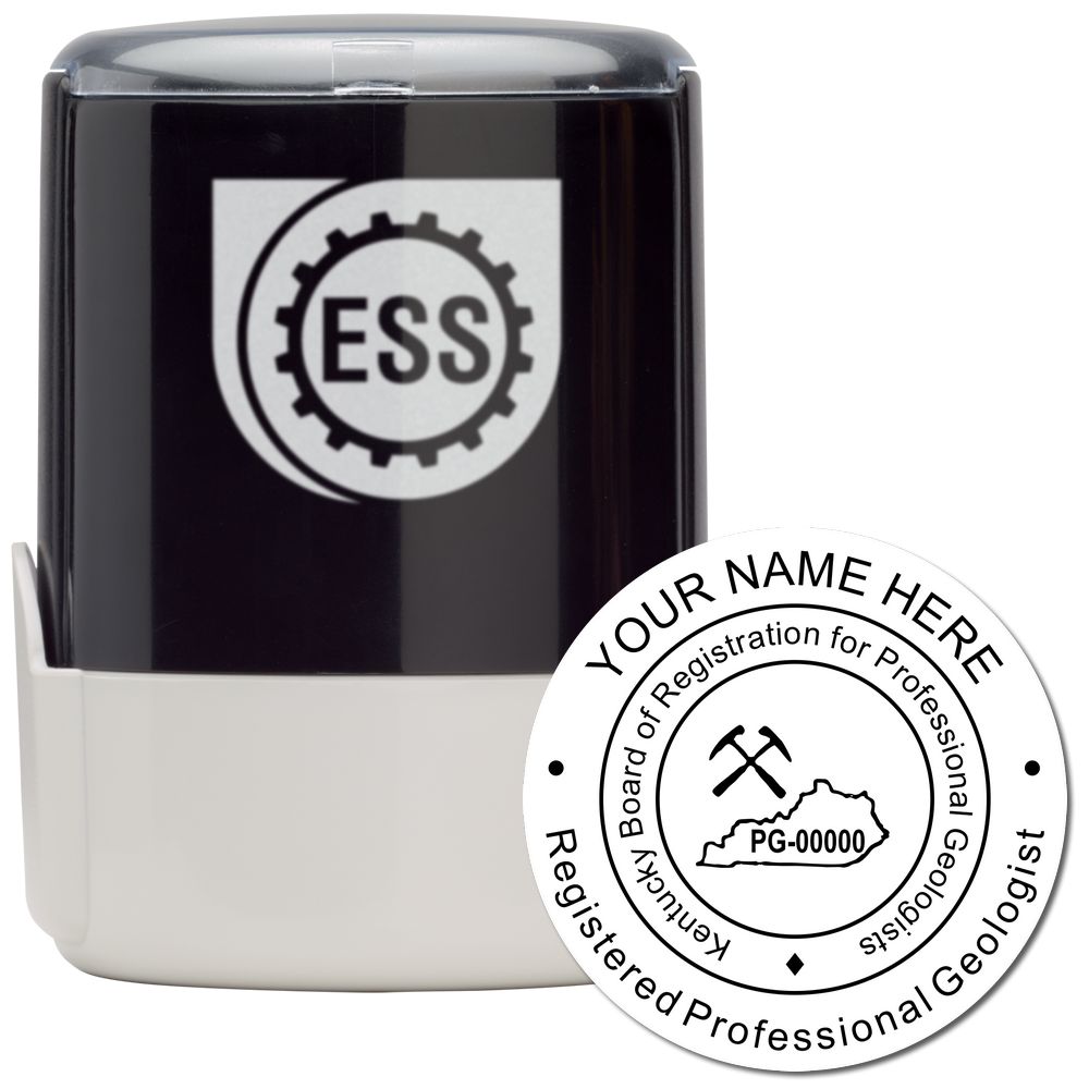 The main image for the Self-Inking Kentucky Geologist Stamp depicting a sample of the imprint and imprint sample