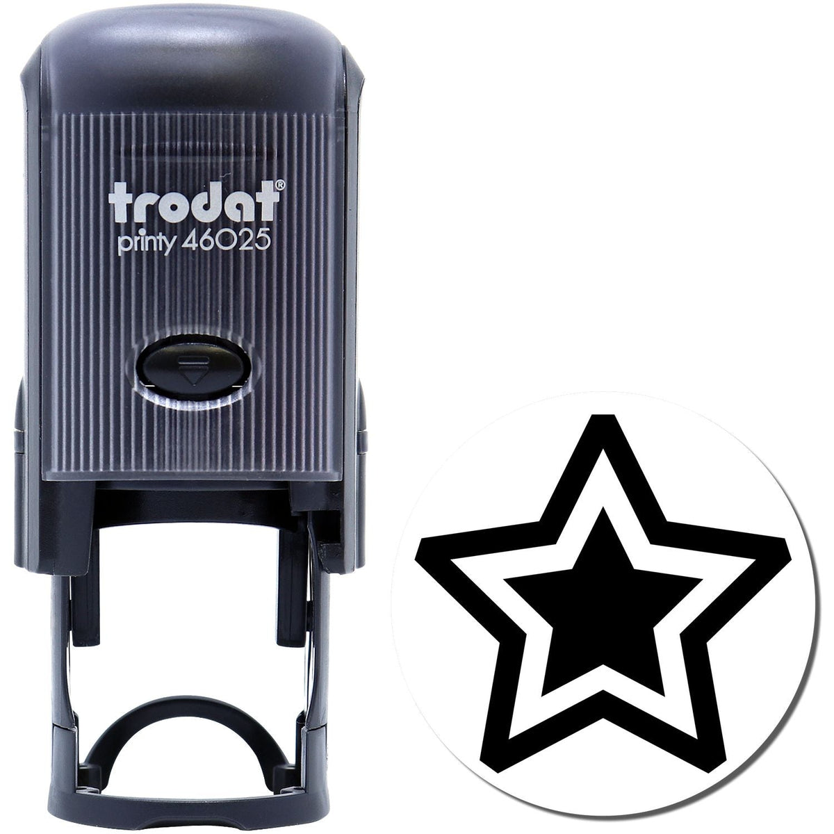 Self-Inking Round Double Star Stamp Main Image