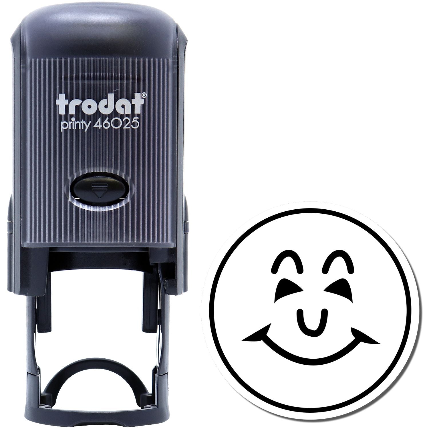 Self-Inking Round Happy Face Stamp Main Image