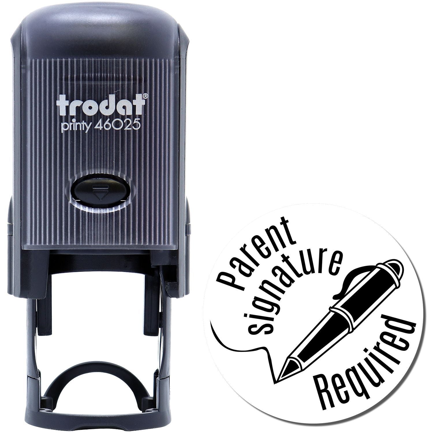Self-Inking Round Parent Signature Required Stamp | Medical Office ...