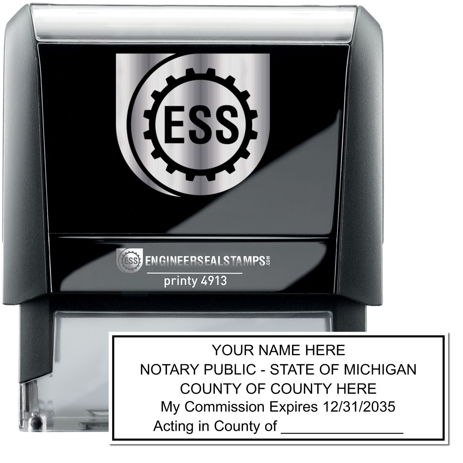 Self Inking State Seal Michigan Notary Stamp Engineer Seal Stamps