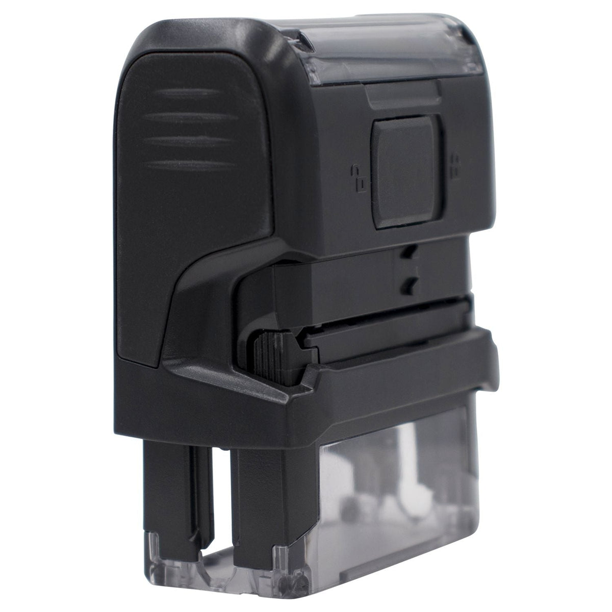 Self-Inking No Mail Receptacle Stamp Back View