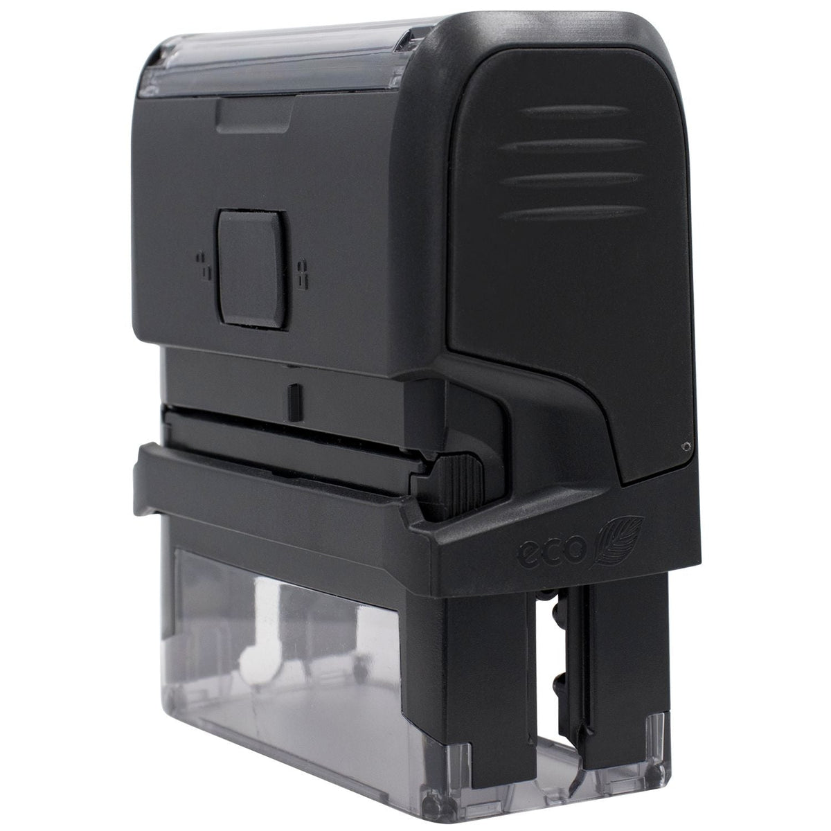 Self-Inking Lets review this with Lamp Stamp Side View Angle