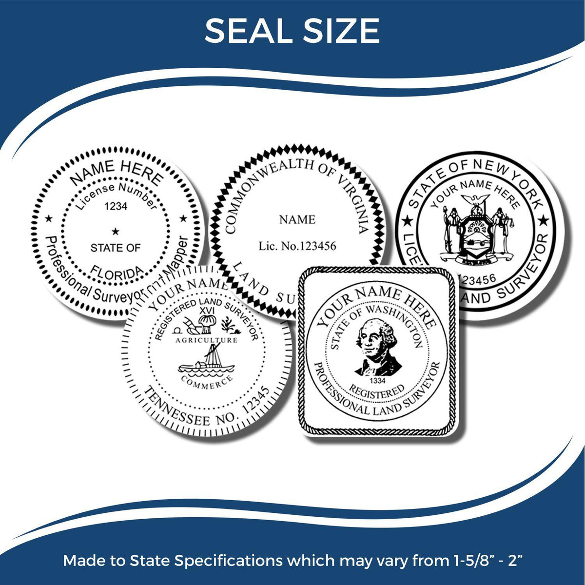 Land Surveyor Soft Seal Embosser - Engineer Seal Stamps - Embosser Type_Handheld, Embosser Type_Soft Seal, Type of Use_Professional