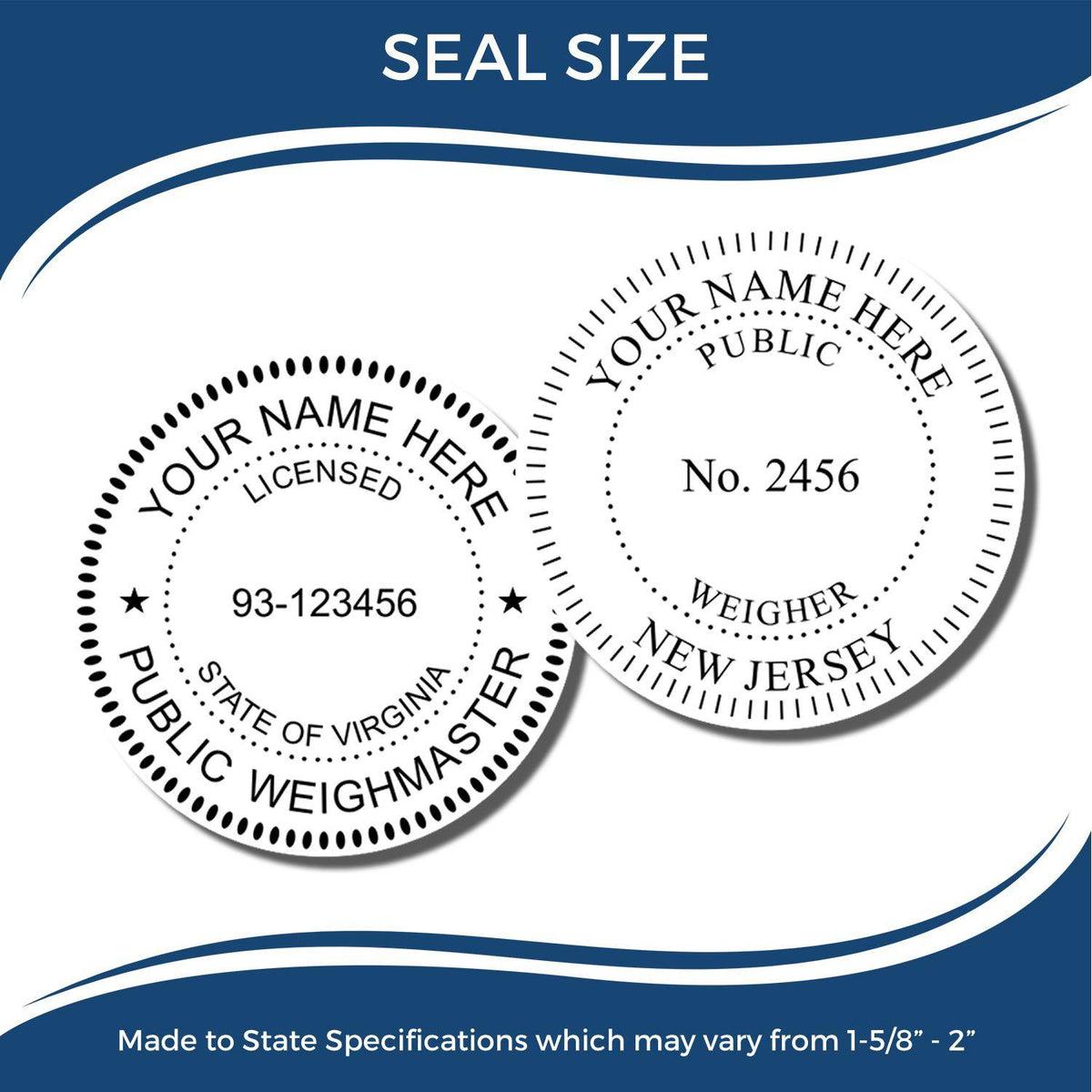 Xstamper Public Weighmaster Pre-Inked Rubber Stamp of Seal - Engineer Seal Stamps - Stamp Type_Pre-Inked, Type of Use_Professional