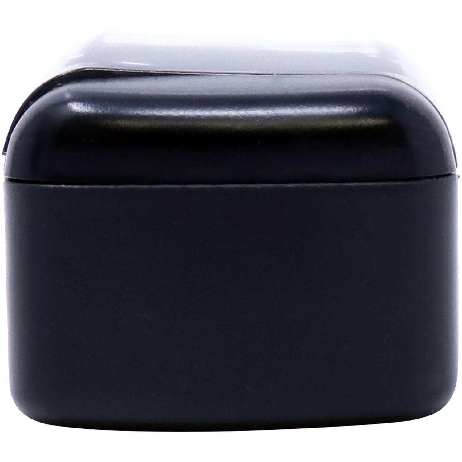 Slim Pre-Inked Evidence Stamp in a compact, black rectangular case, shown from a side angle against a white background.