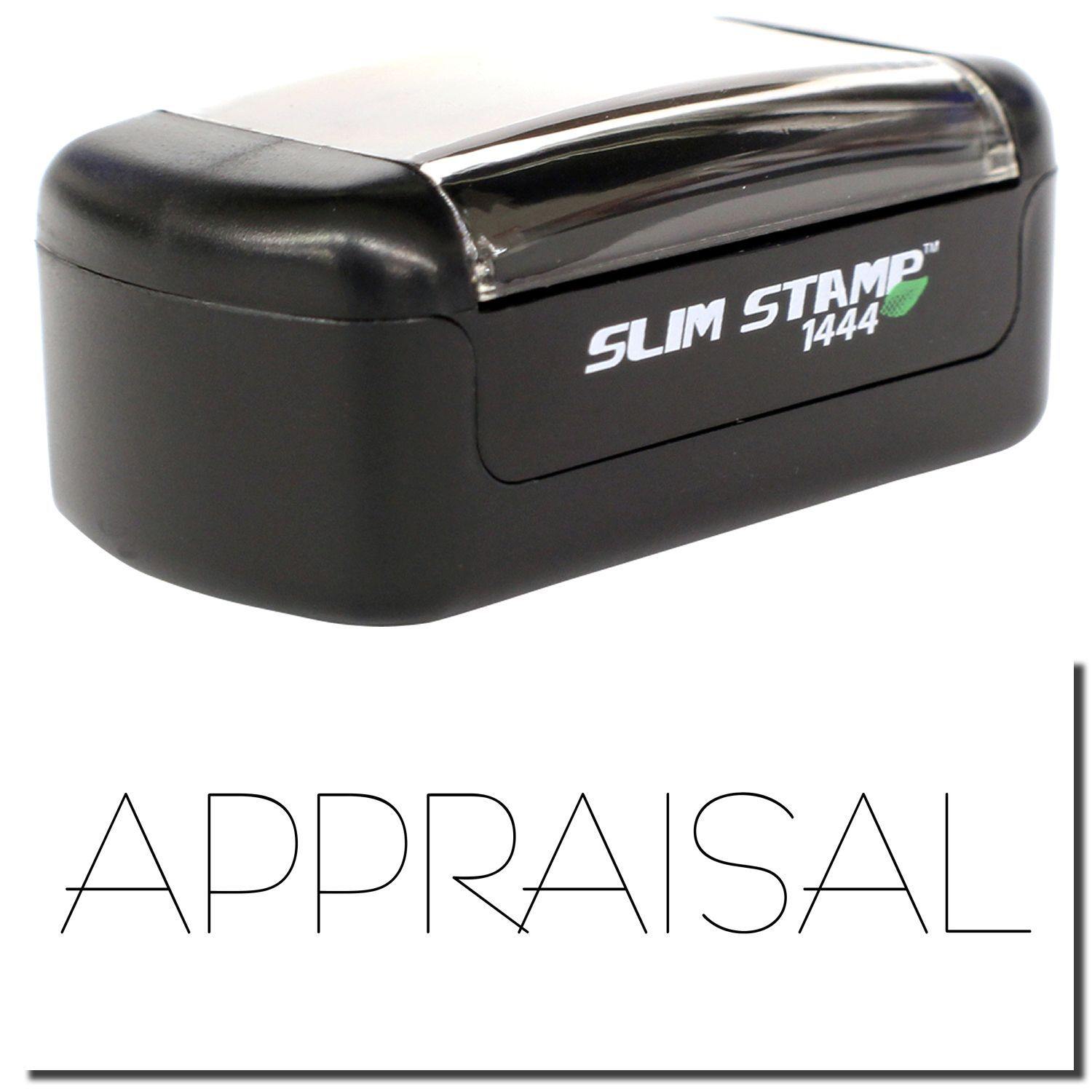 A stock office pre-inked stamp with a stamped image showing how the text APPRAISAL is displayed after stamping.