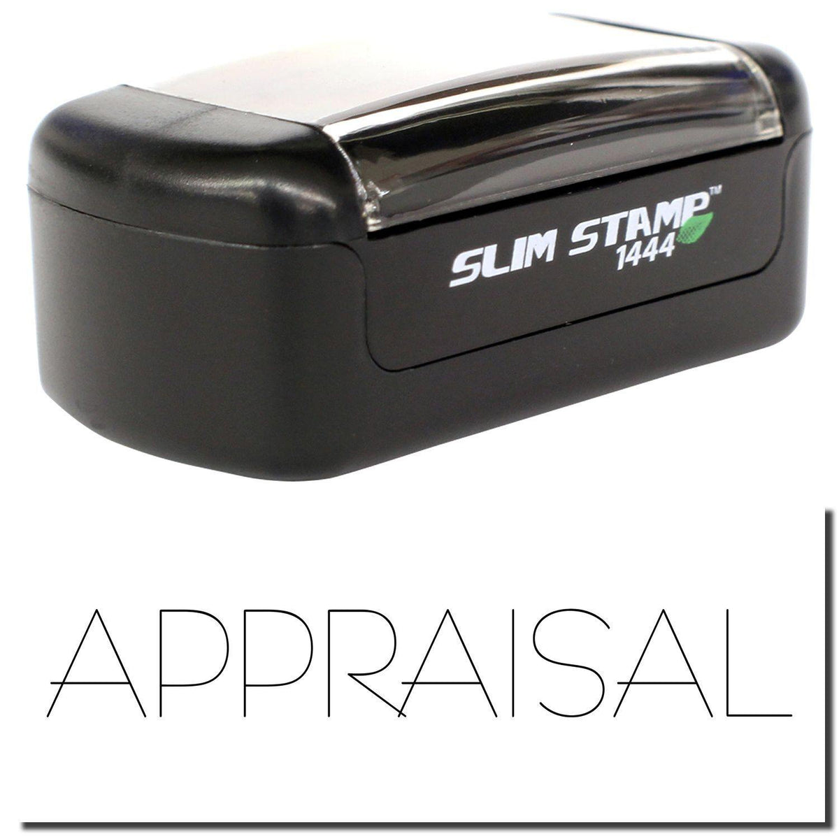 A stock office pre-inked stamp with a stamped image showing how the text &quot;APPRAISAL&quot; is displayed after stamping.