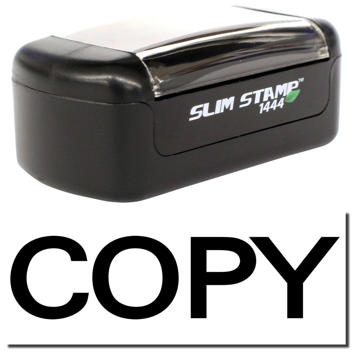 A stock office pre-inked stamp with a stamped image showing how the text &quot;COPY&quot; in bold font is displayed after stamping.