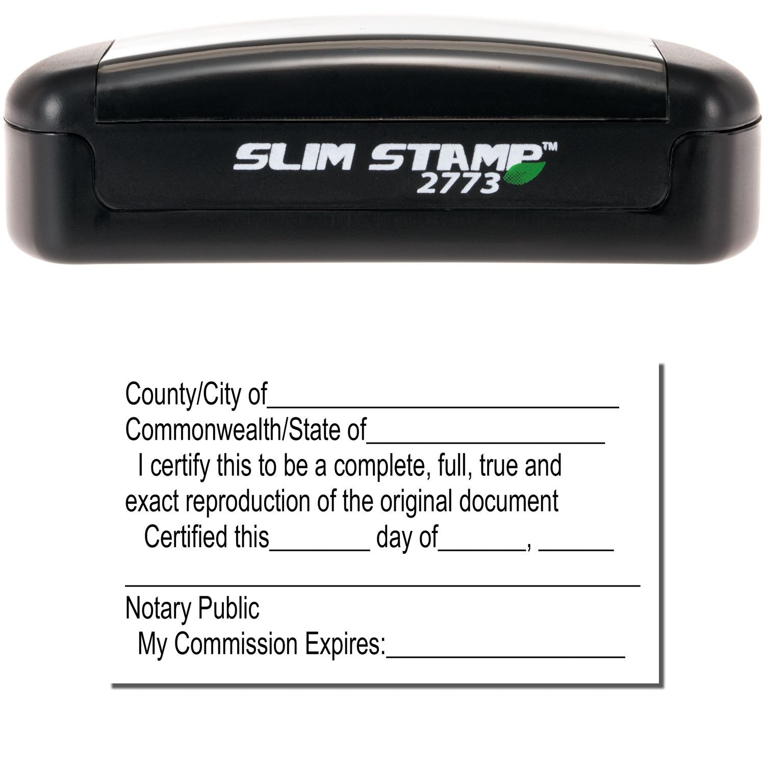 Slim Pre-Inked Certified Copy Stamp Main Image