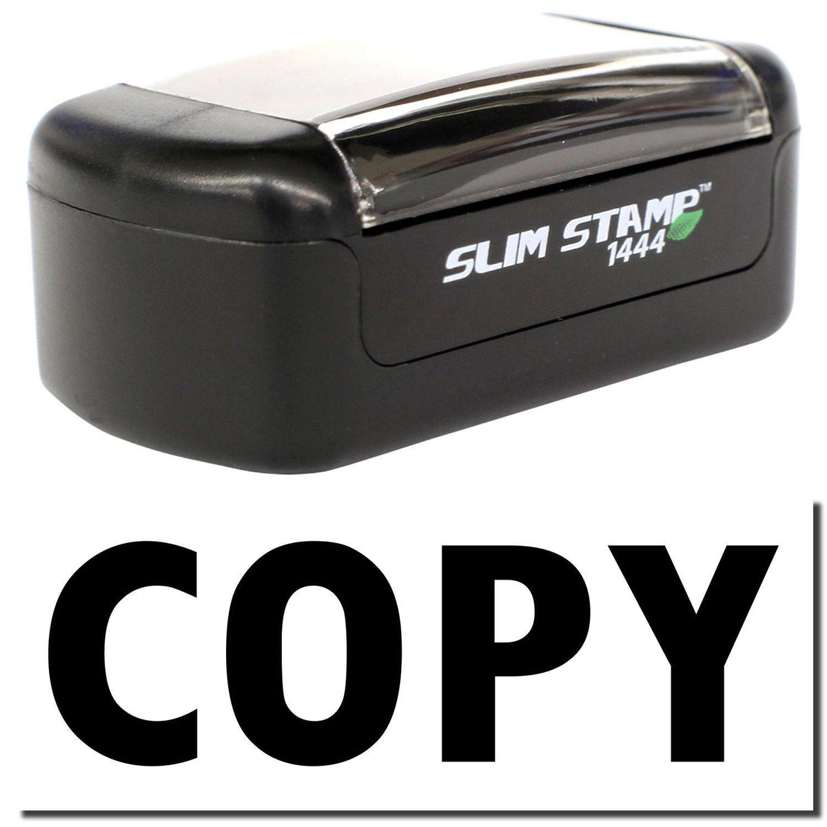 A stock office pre-inked stamp with a stamped image showing how the text &quot;COPY&quot; is displayed after stamping.