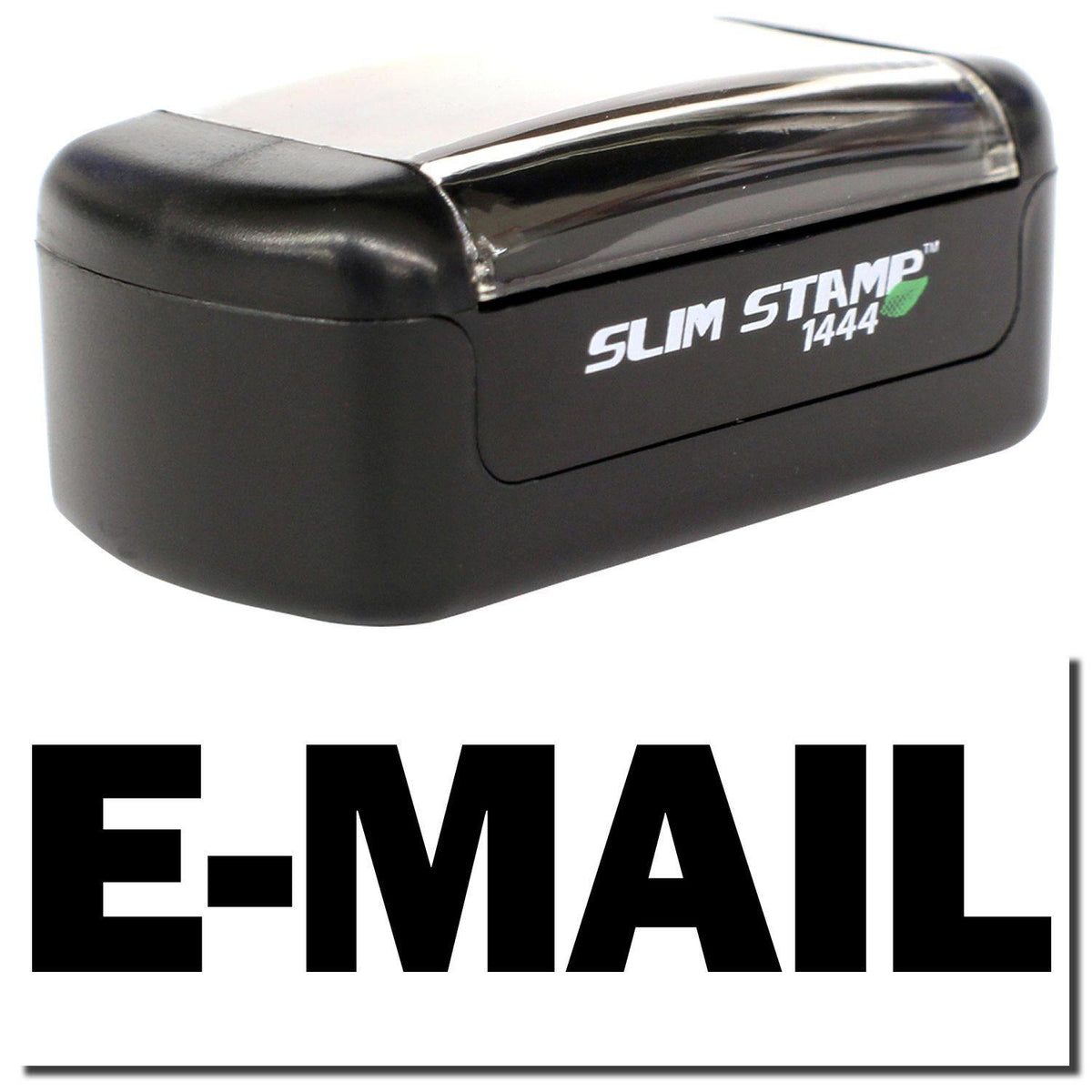 A stock office pre-inked stamp with a stamped image showing how the text &quot;E-MAIL&quot; is displayed after stamping.