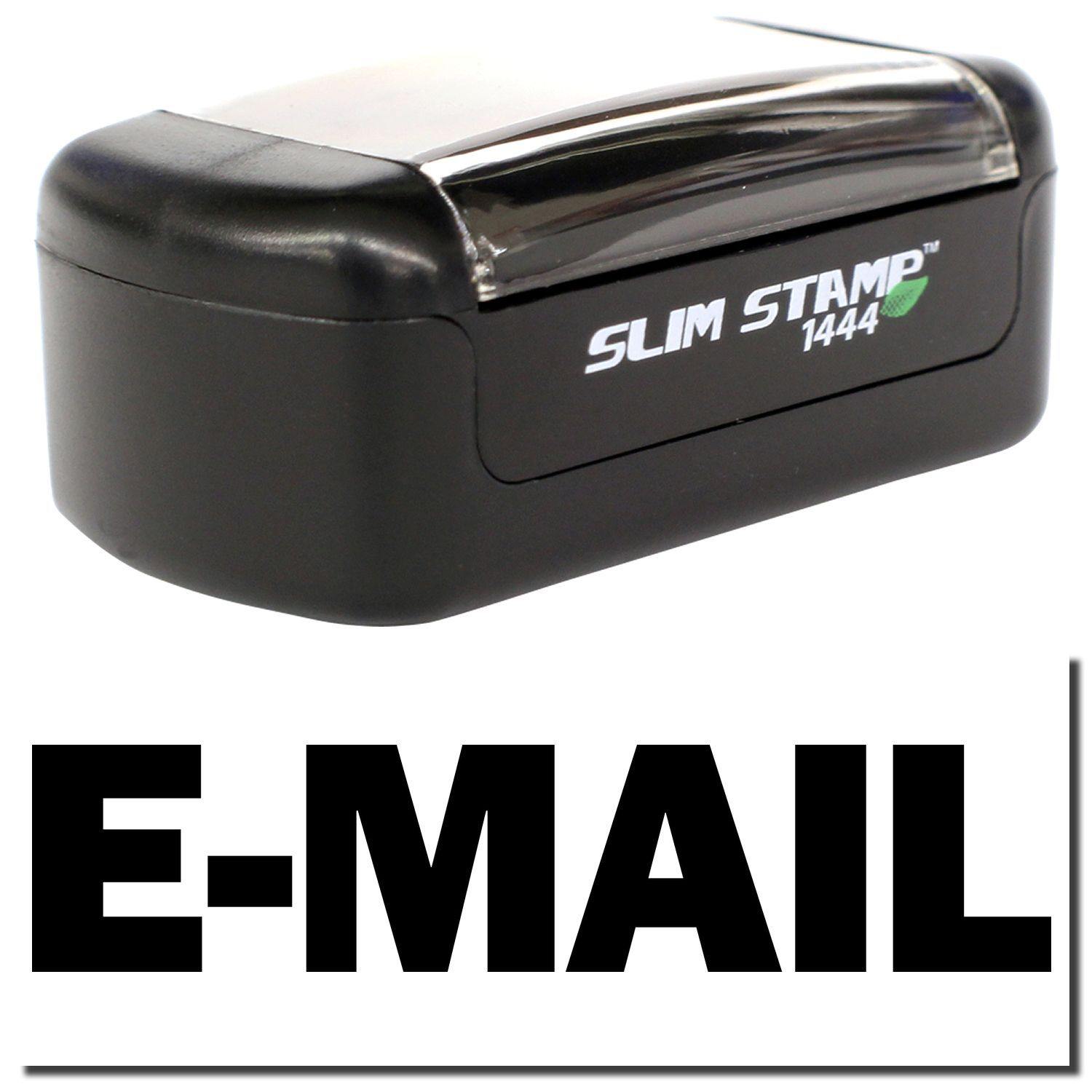 A stock office pre-inked stamp with a stamped image showing how the text "E-MAIL" is displayed after stamping.