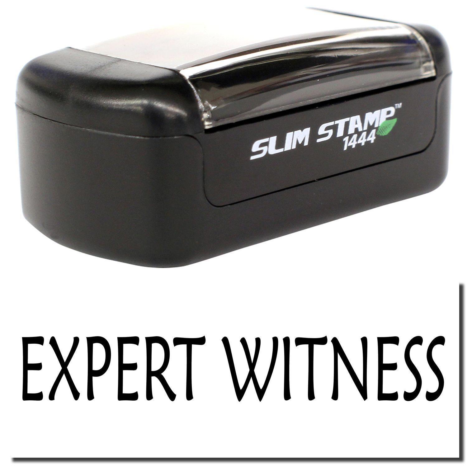 A stock office pre-inked stamp with a stamped image showing how the text EXPERT WITNESS is displayed after stamping.