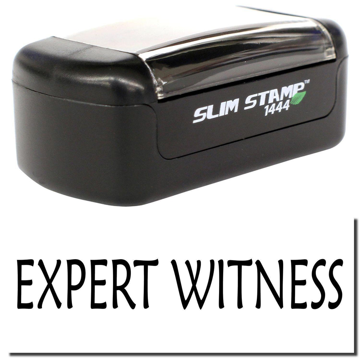 A stock office pre-inked stamp with a stamped image showing how the text &quot;EXPERT WITNESS&quot; is displayed after stamping.