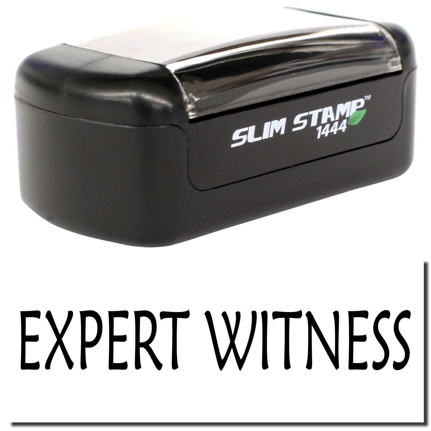 A stock office pre-inked stamp with a stamped image showing how the text "EXPERT WITNESS" is displayed after stamping.